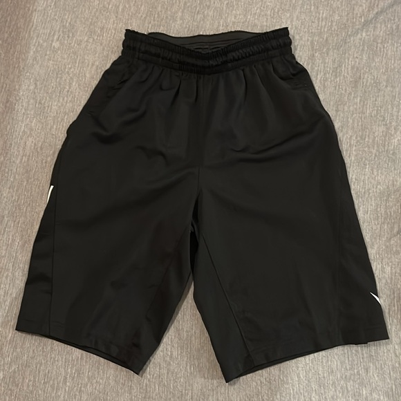 nike elite dri-fit black athletic basketball shorts men’s small - Picture 3 of 5